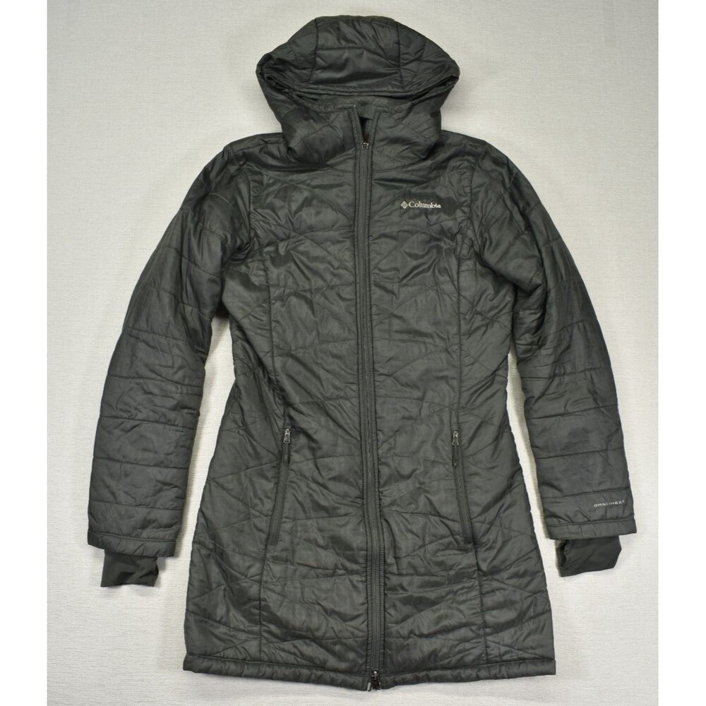 Columbia Heavenly Jacket Womens Small Green Omni-Heat Insulated Full Zip Parka